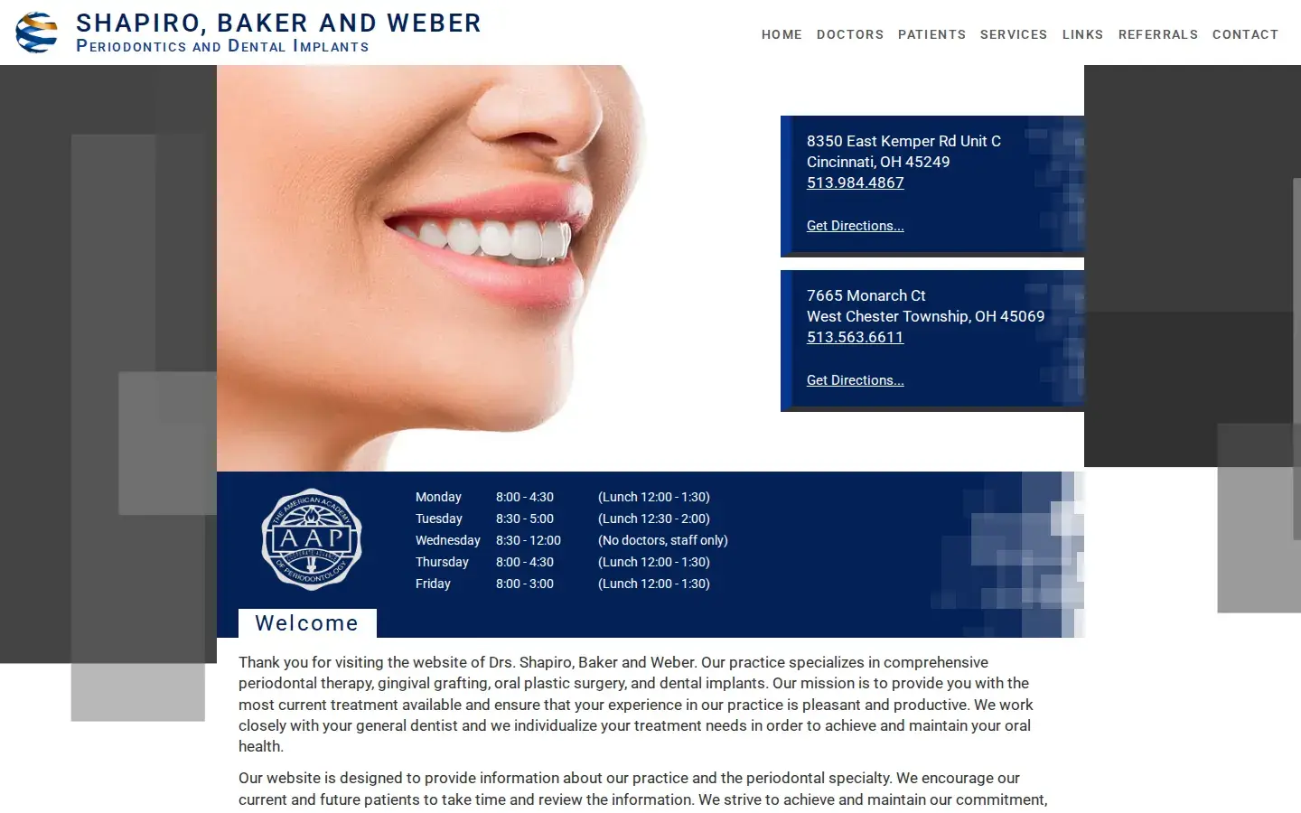 Homepage preview of Shapiro and Baker Periodontics & Dental Implants