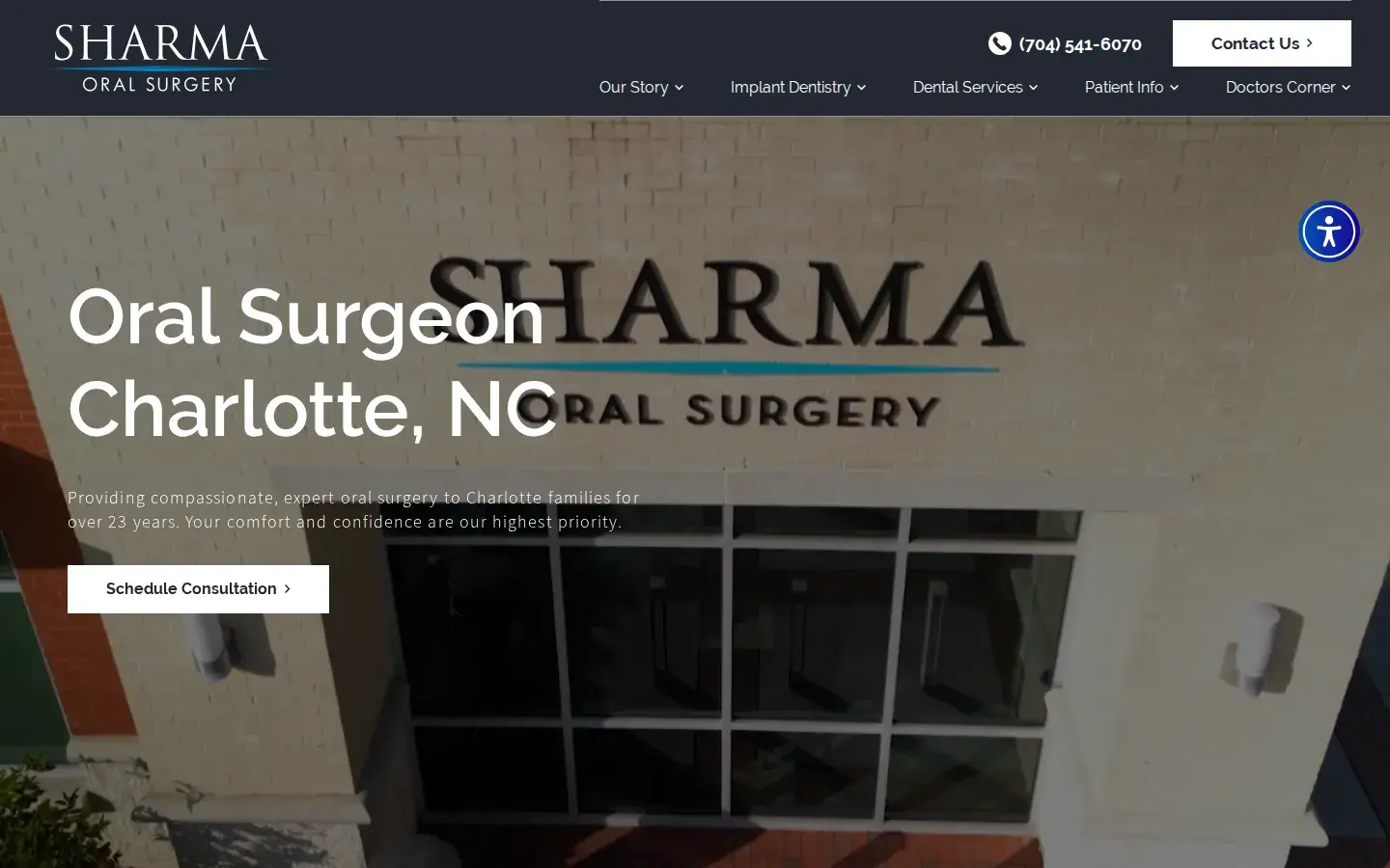 Homepage preview of Sharma Oral Surgery: Priveer D Sharma, DMD