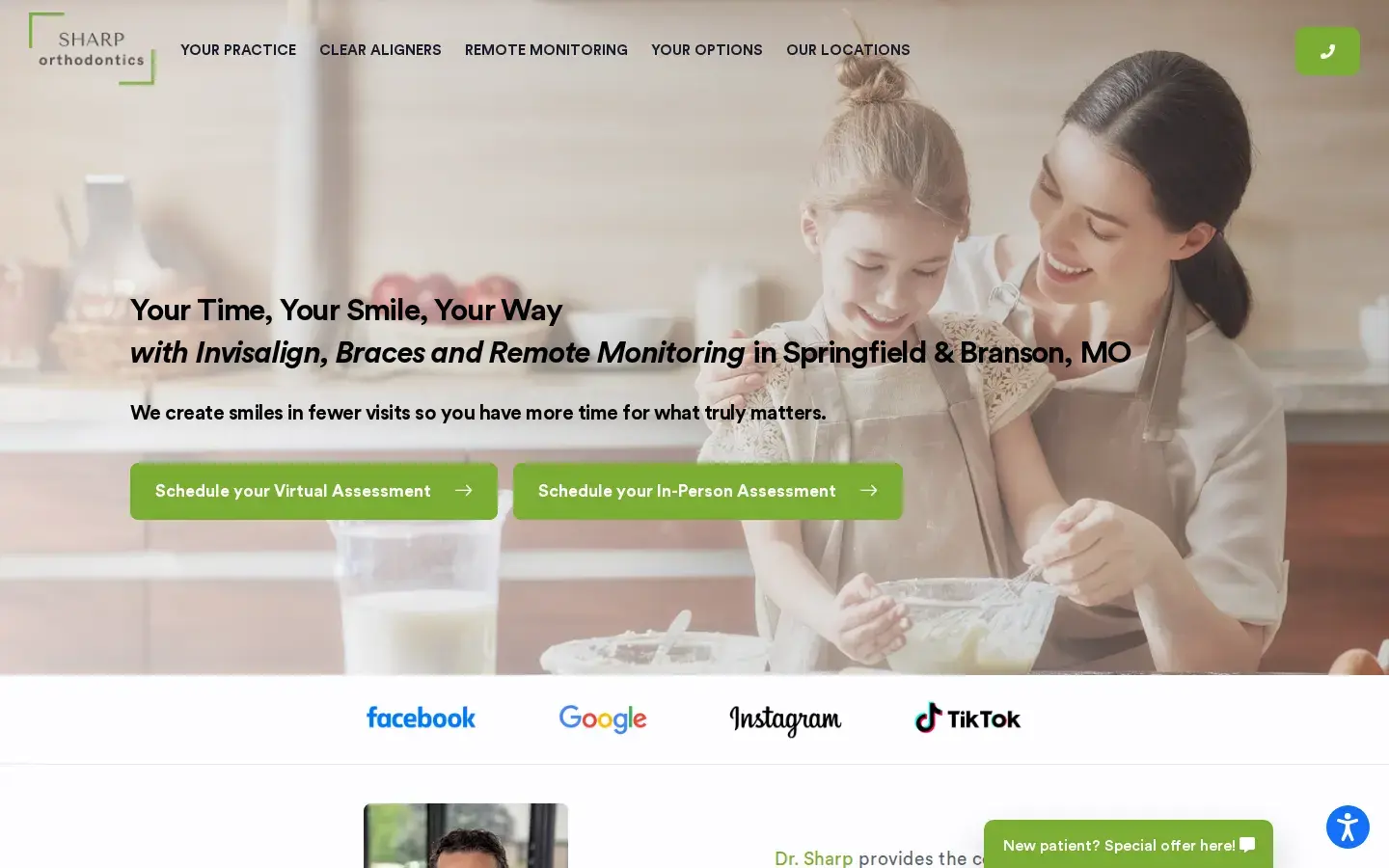 Homepage preview of Sharp Orthodontics: Frank A. Sharp DDS, MS, PC