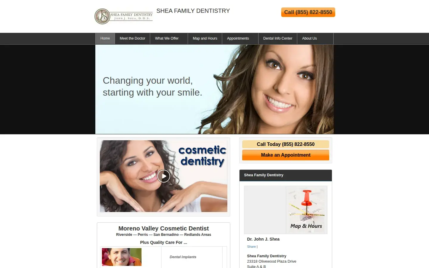 Homepage preview of Shea Family Dentistry