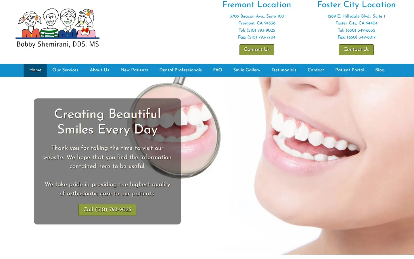 Homepage preview of Shemirani Bobby DDS