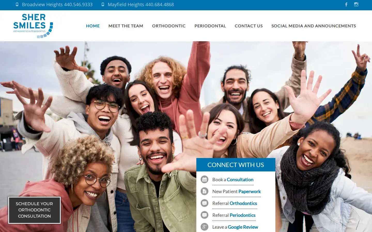 Homepage preview of Sher Smiles Periodontics and Orthodontics