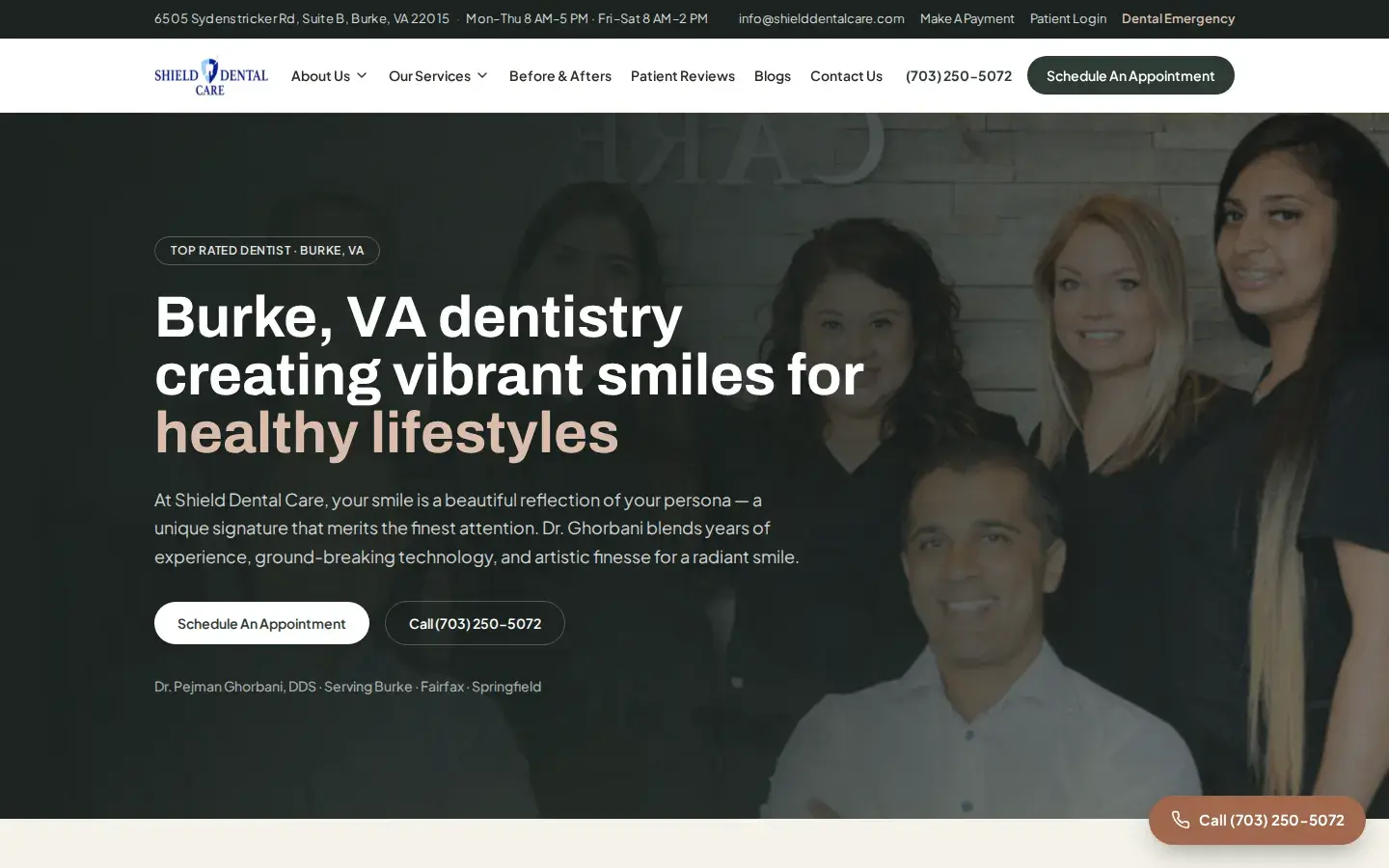 Homepage preview of Shield Dental Care