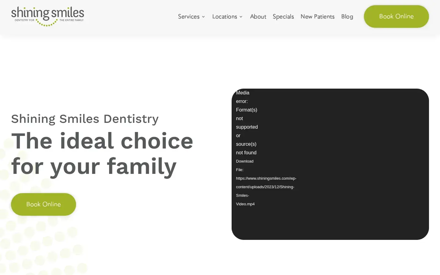 Homepage preview of Shining Smiles Dentistry – Wheaton
