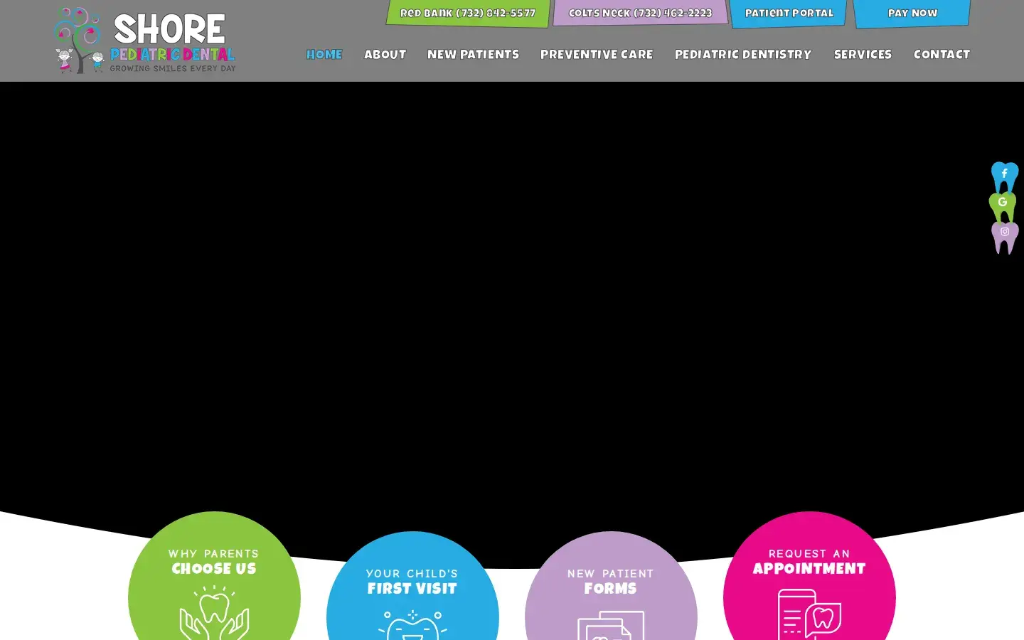 Homepage preview of Shore Pediatric Dental Group