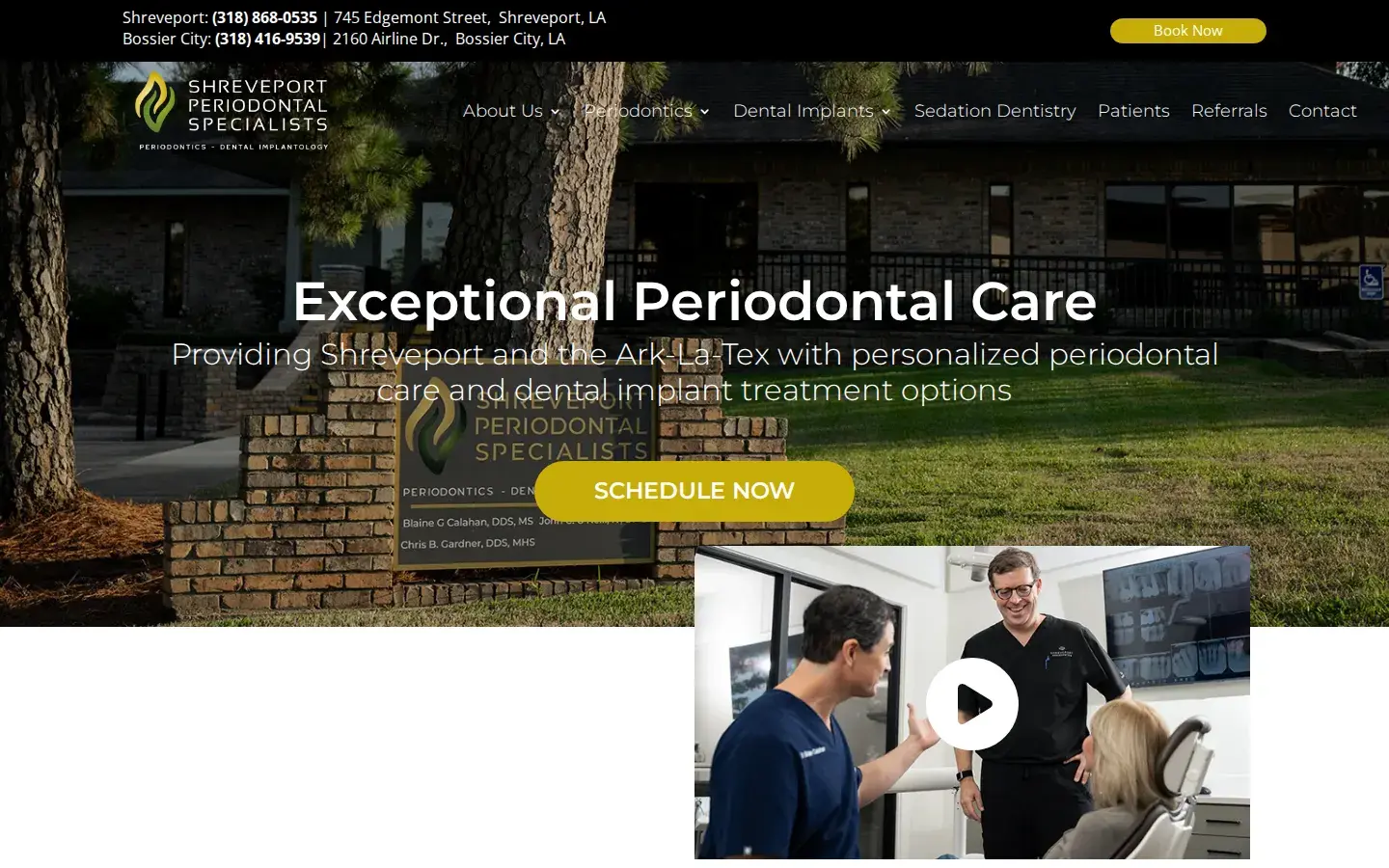 Homepage preview of Shreveport Periodontics