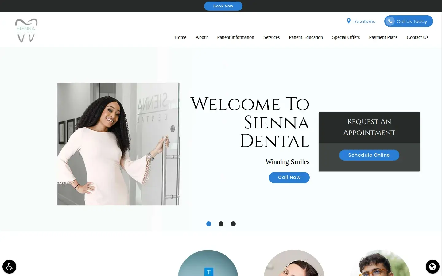 Homepage preview of Sienna Dental