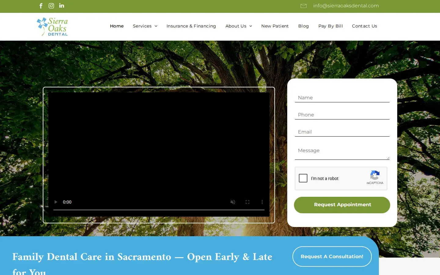Homepage preview of Sierra Oaks Dental