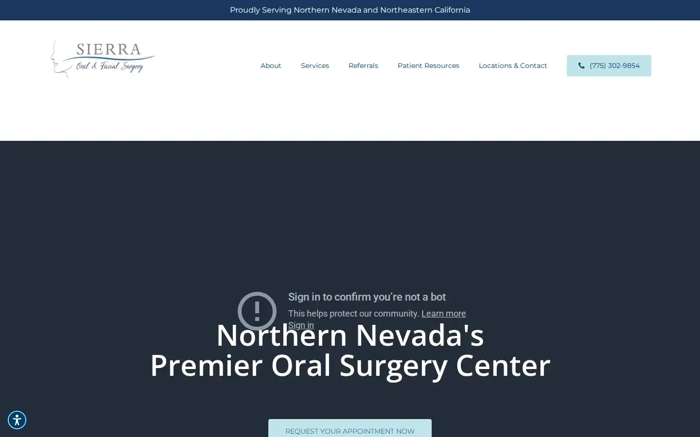 Homepage preview of Sierra Oral & Facial Surgery