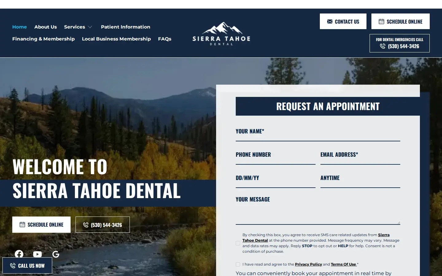 Homepage preview of Sierra Tahoe Dental
