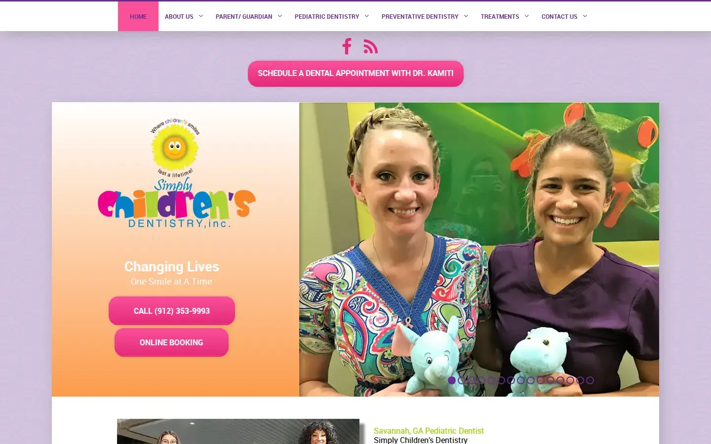 Homepage preview of Simply Children’s Dentistry