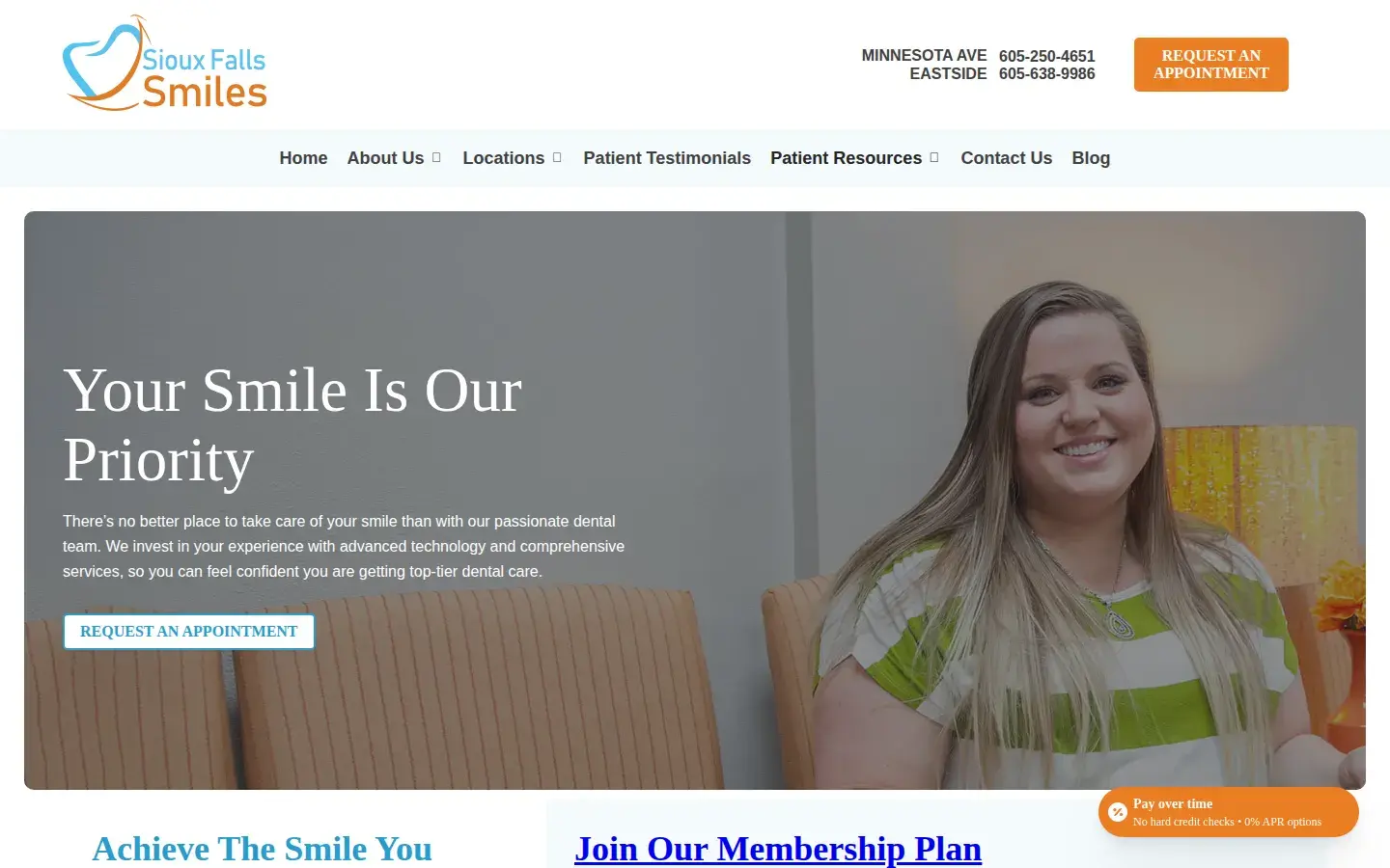 Homepage preview of Sioux Falls Smiles