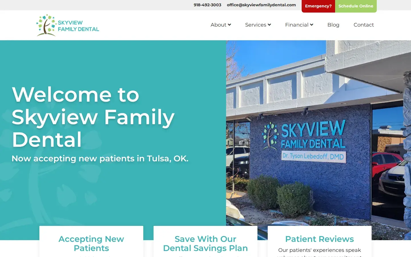 Homepage preview of Skyview Family Dental