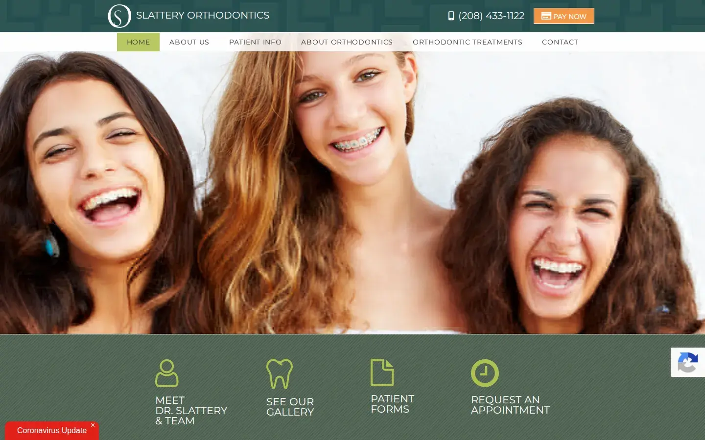Homepage preview of Slattery Orthodontics
