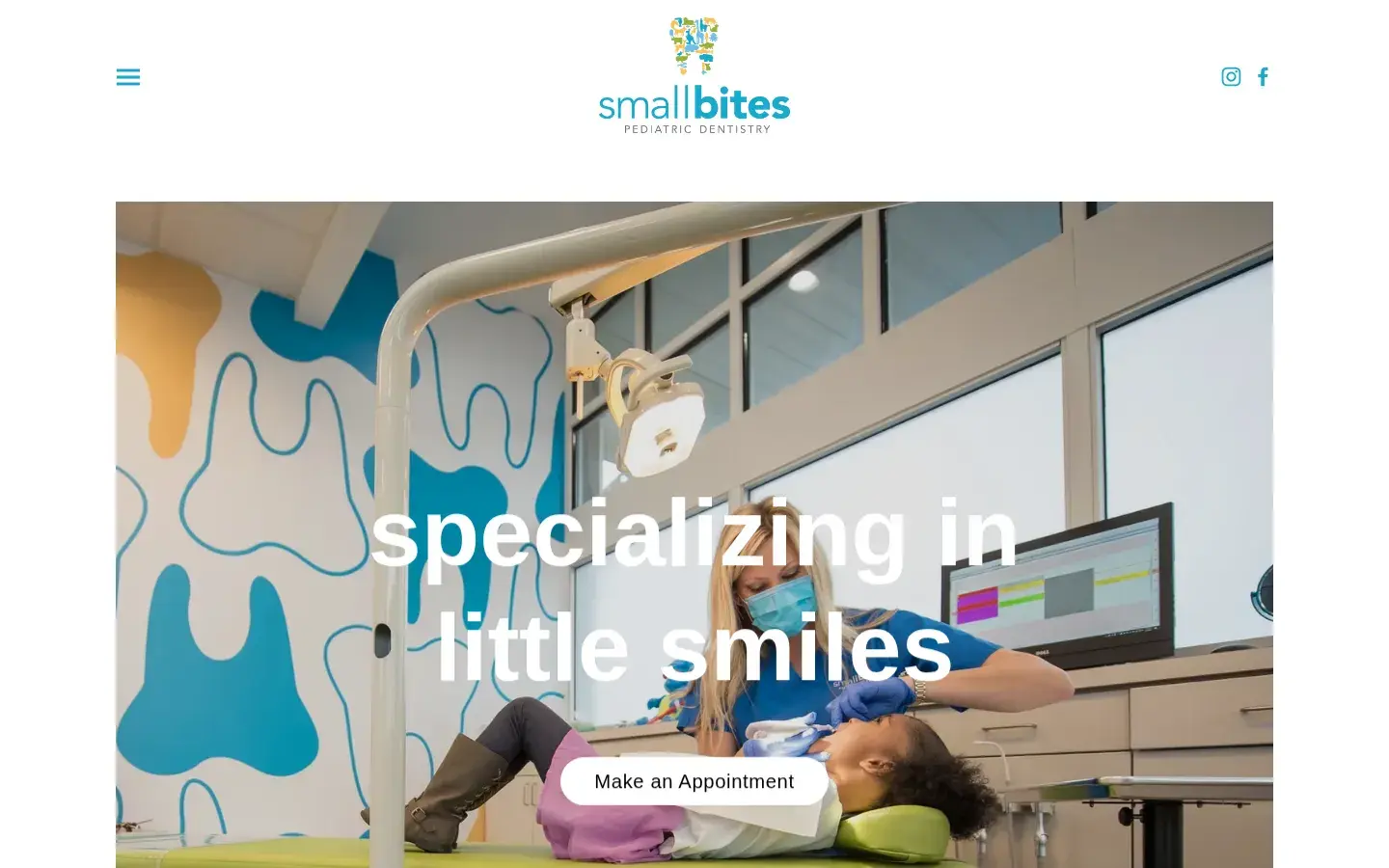 Homepage preview of Small Bites Pediatric Dentistry