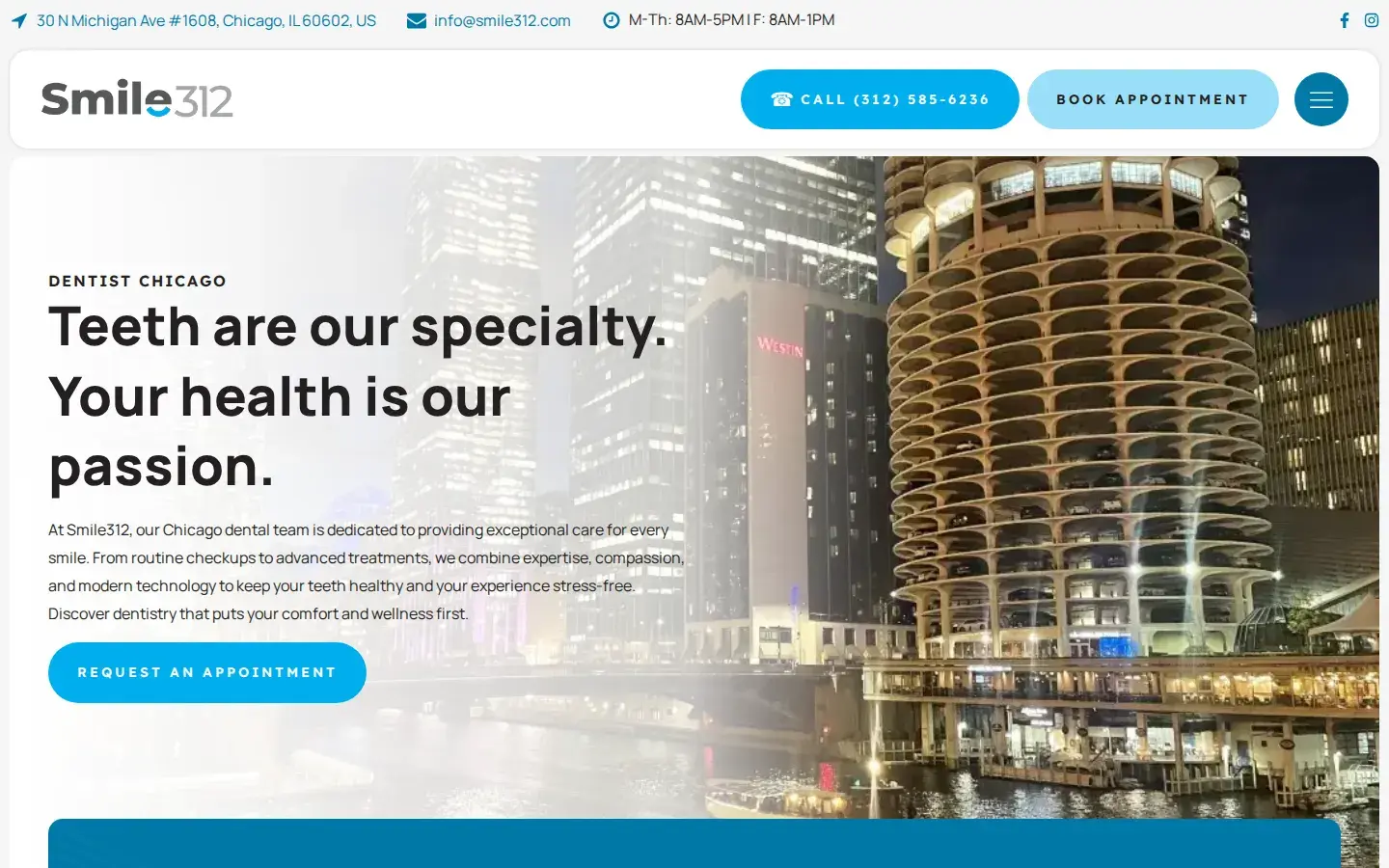 Homepage preview of Smile 312 General Cosmetic Implant Dentistry
