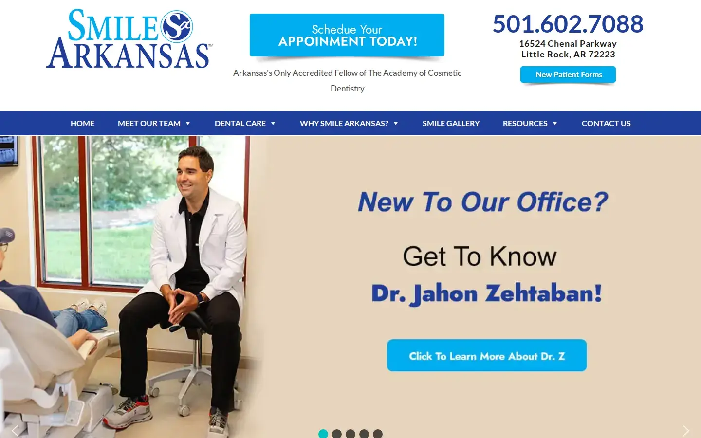 Homepage preview of Smile Arkansas - Little Rock Dentist