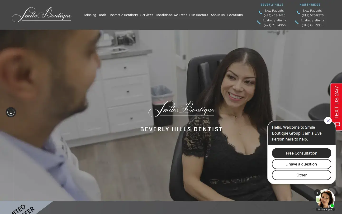 Homepage preview of Smile Boutique Beverly Hills