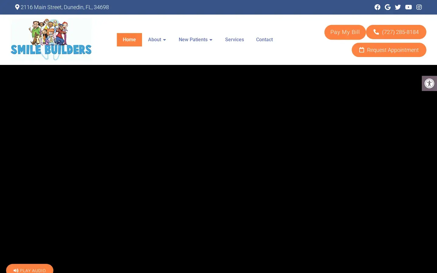 Homepage preview of Smile Builders Pediatric Dentistry Tampa