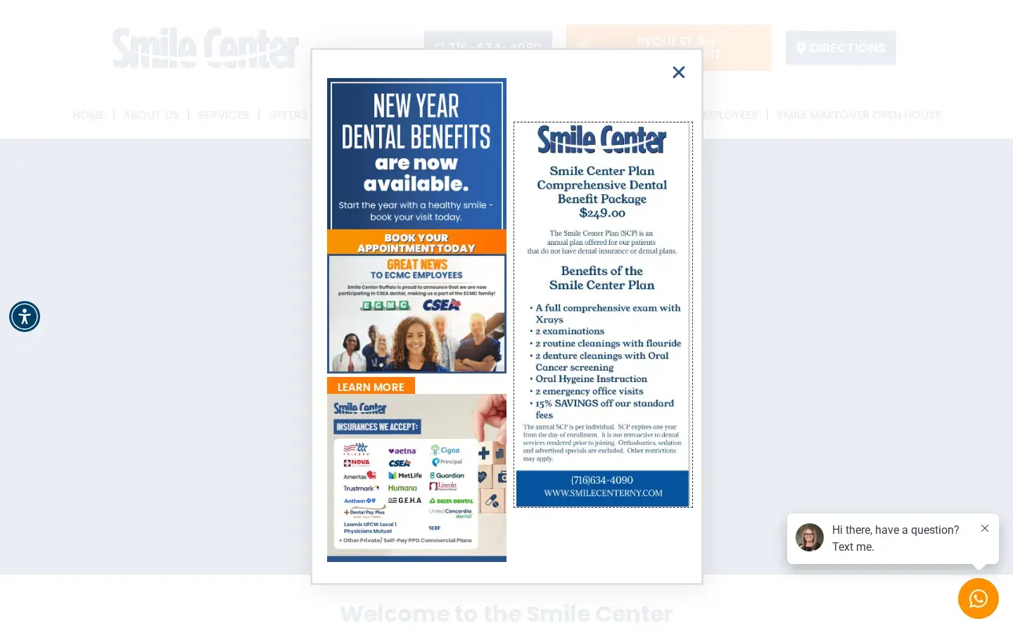 Homepage preview of Smile Center