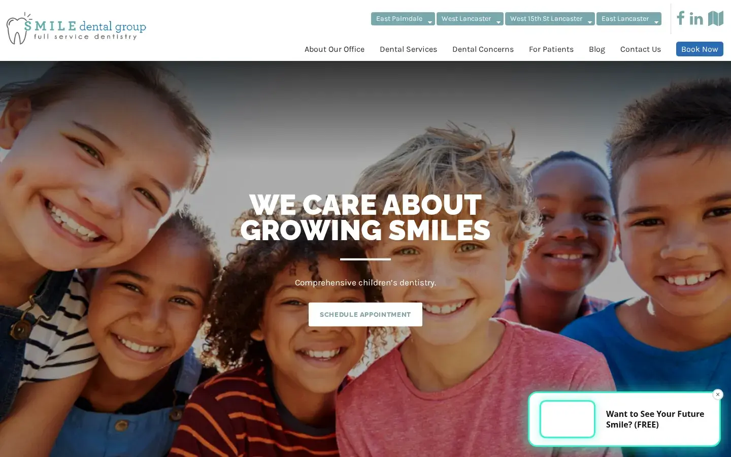 Homepage preview of Smile Dental Group