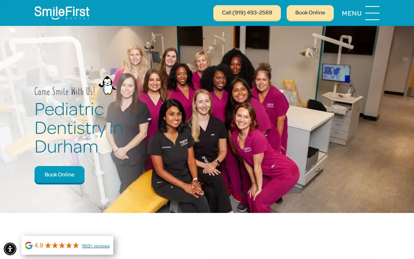 Homepage preview of Smile First Pediatric Dental (Previously Triangle Kids Dentist)