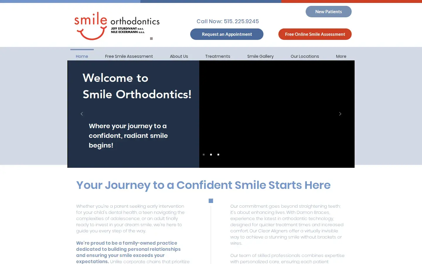 Homepage preview of Smile Orthodontics 39th Street Des Moines, IA