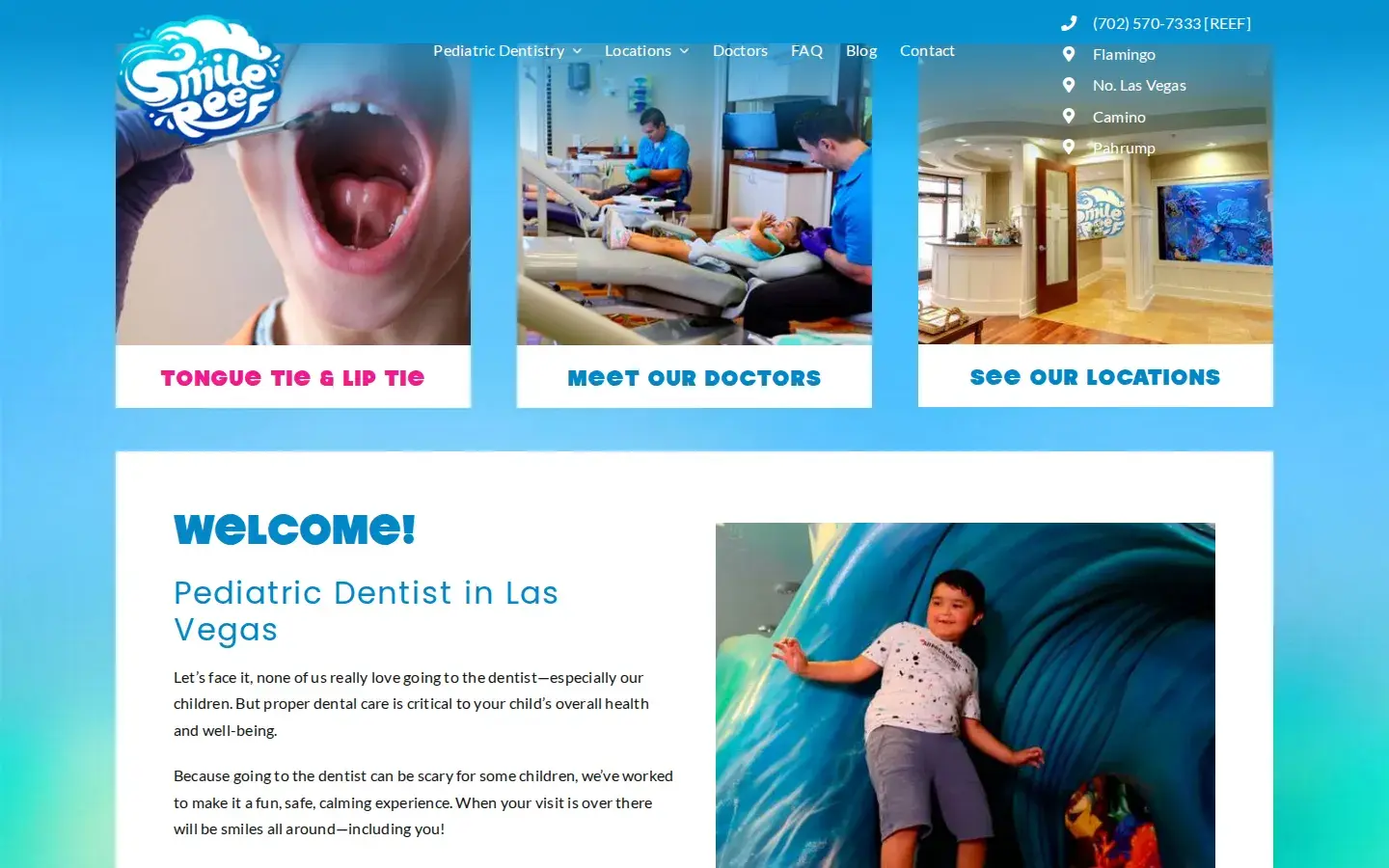 Homepage preview of Smile Reef Pediatric Dentistry