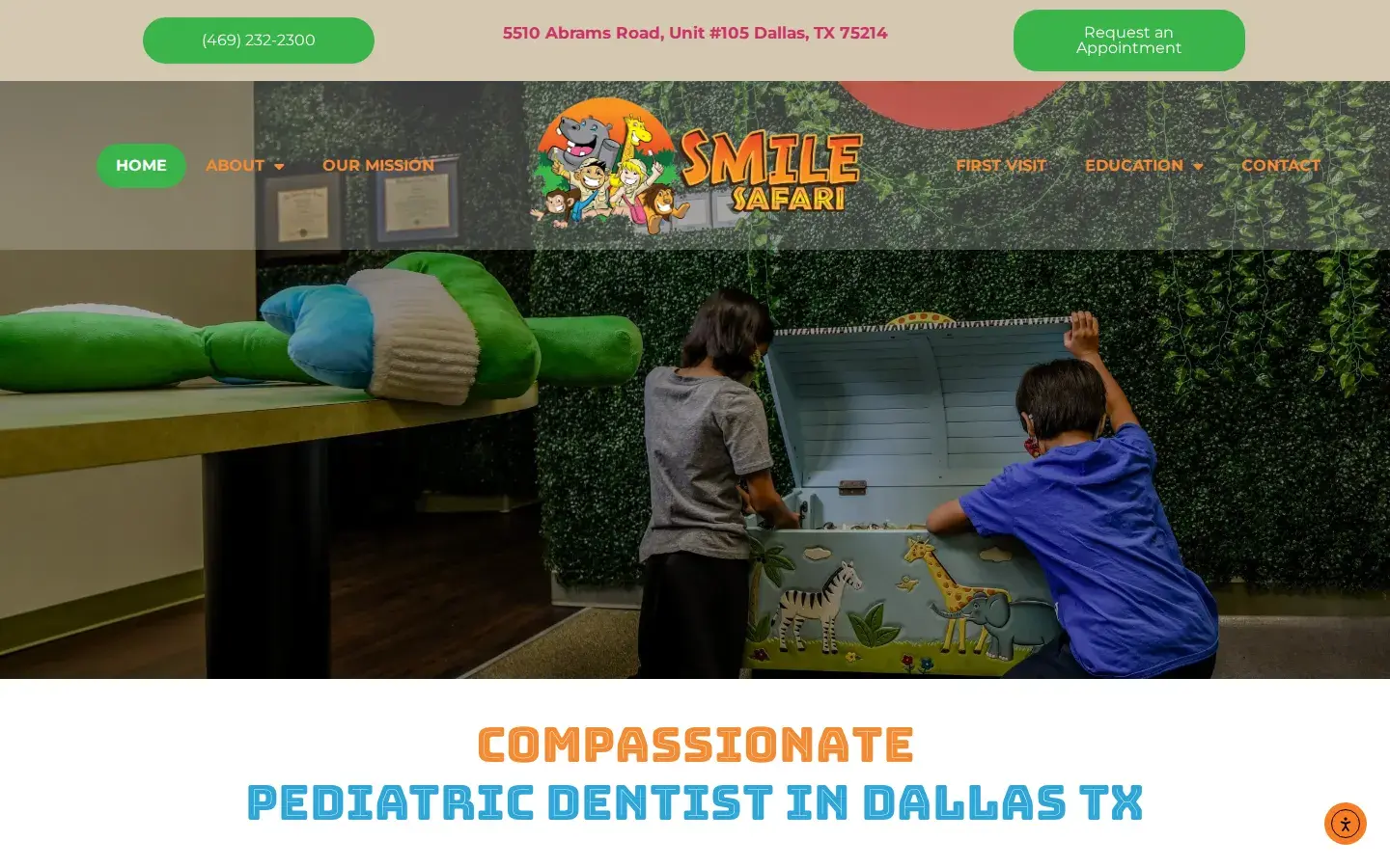 Homepage preview of Smile Safari Pediatric Dentistry