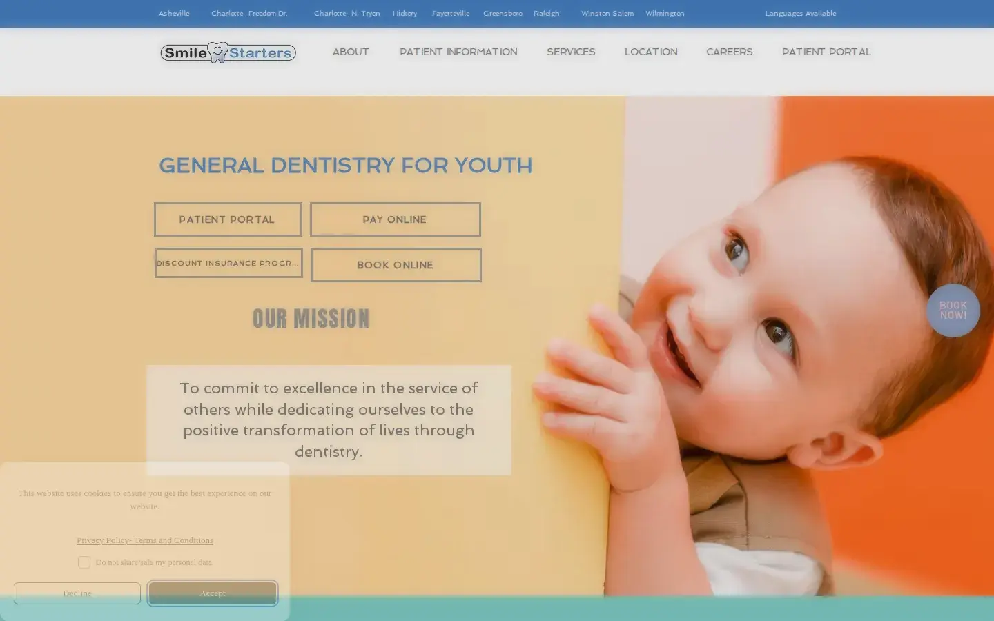 Homepage preview of Smile Starters Fayetteville