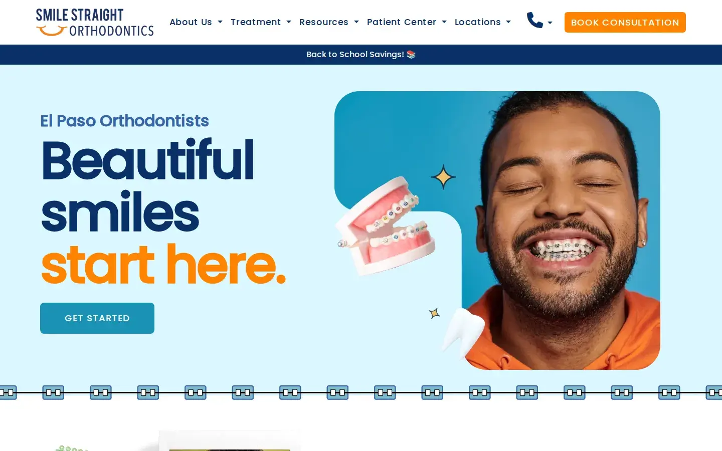 Homepage preview of Smile Straight Orthodontics