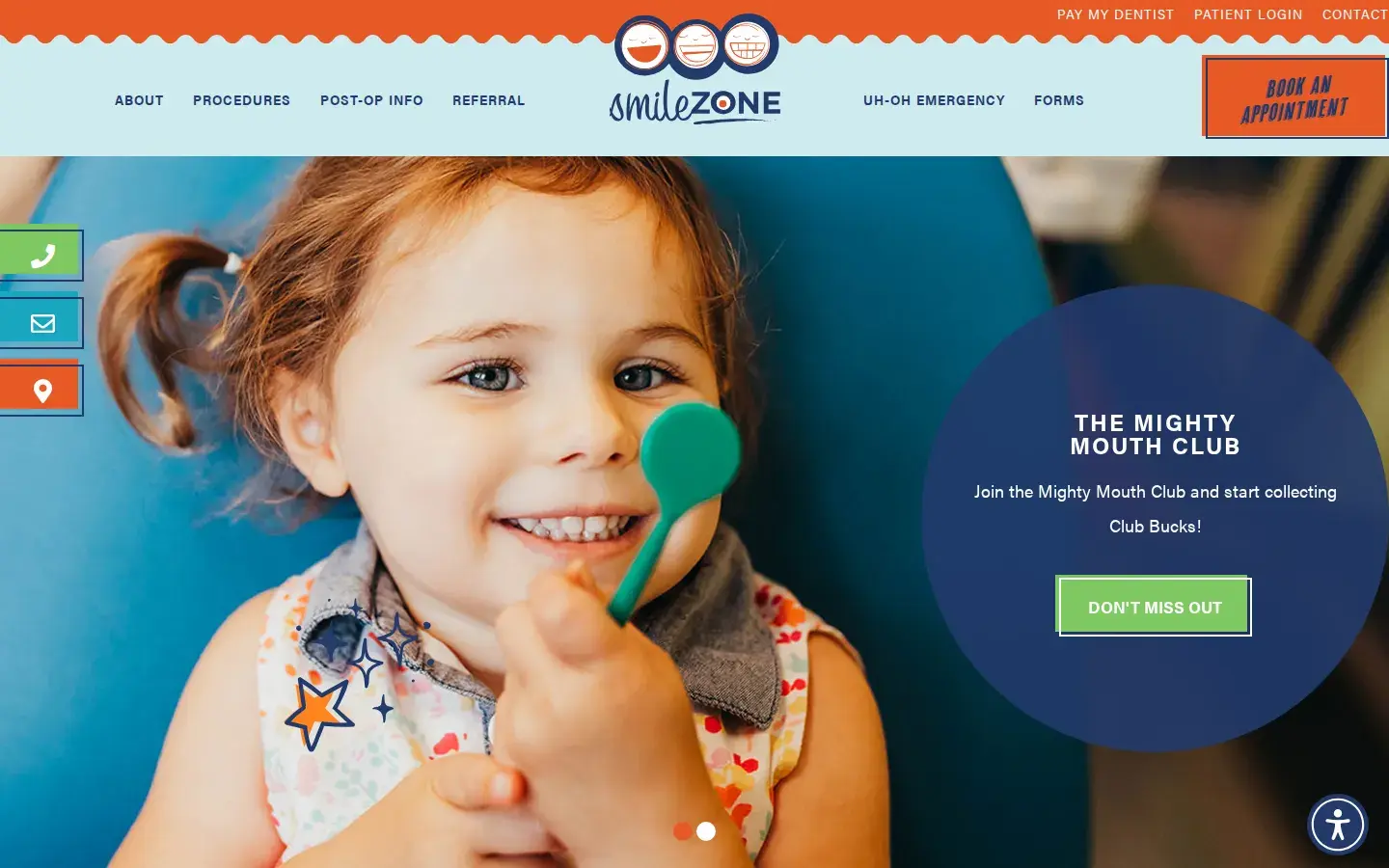 Homepage preview of Smile Zone