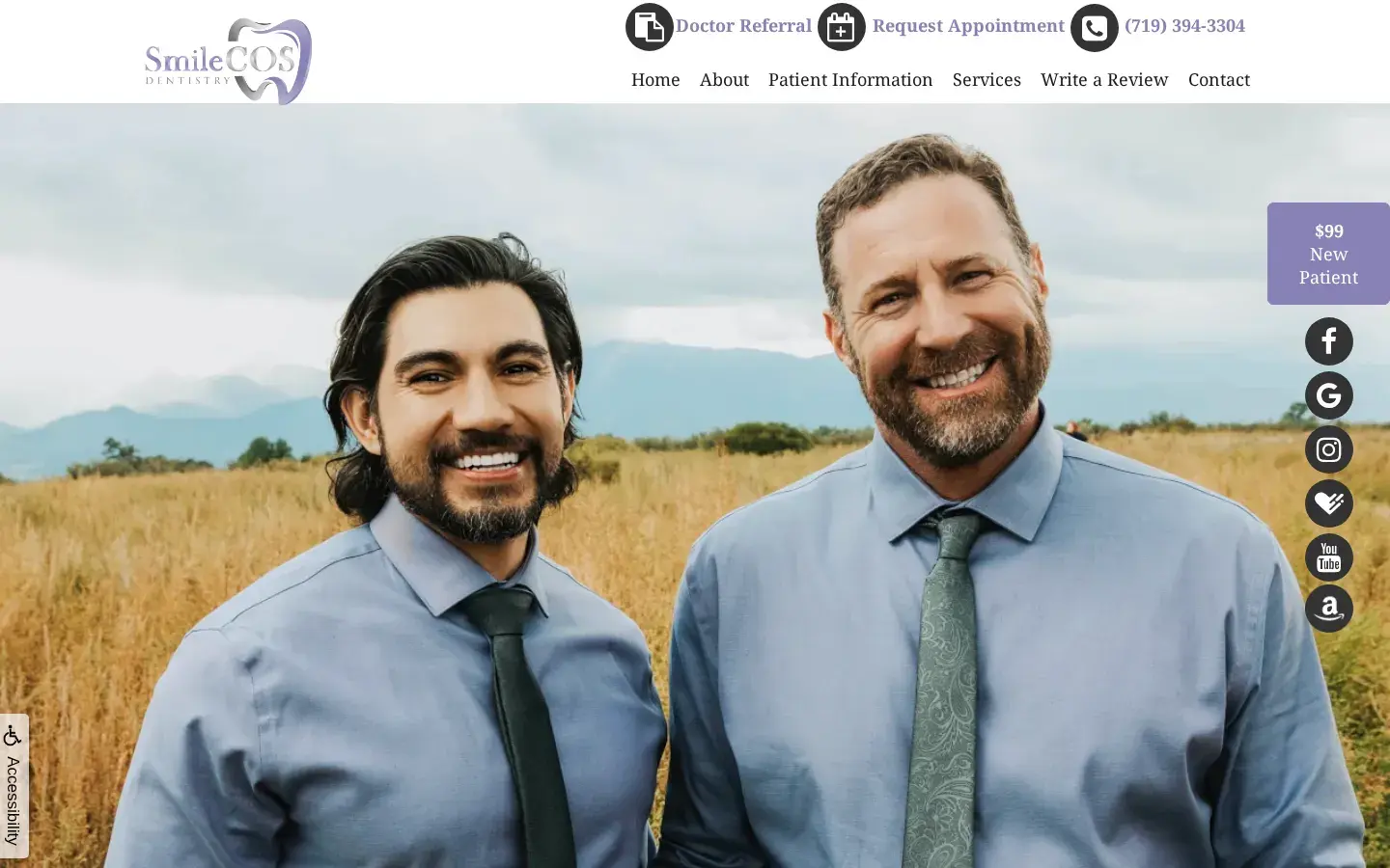 Homepage preview of SmileCOS Dentistry