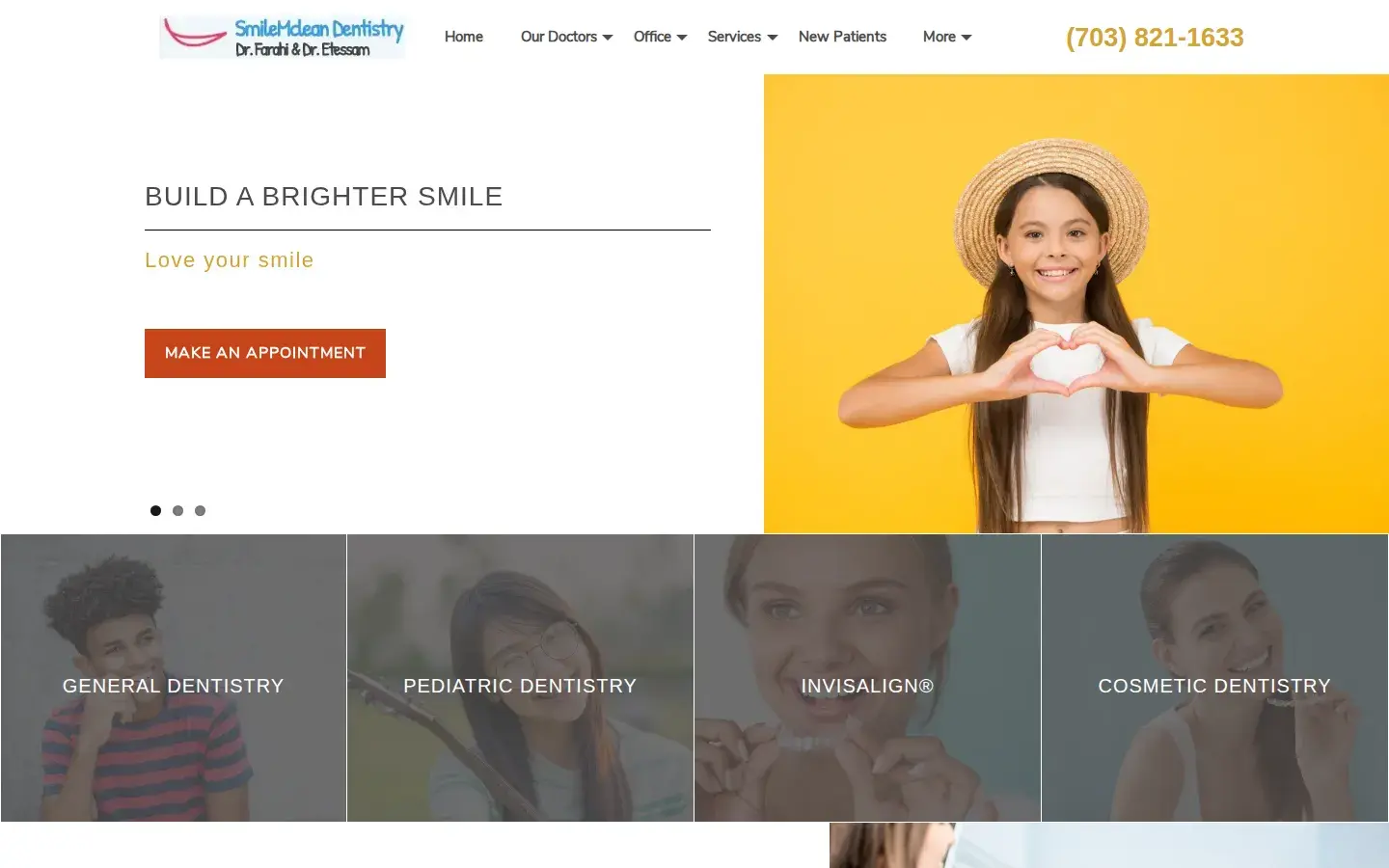 Homepage preview of SmileMclean Dentistry