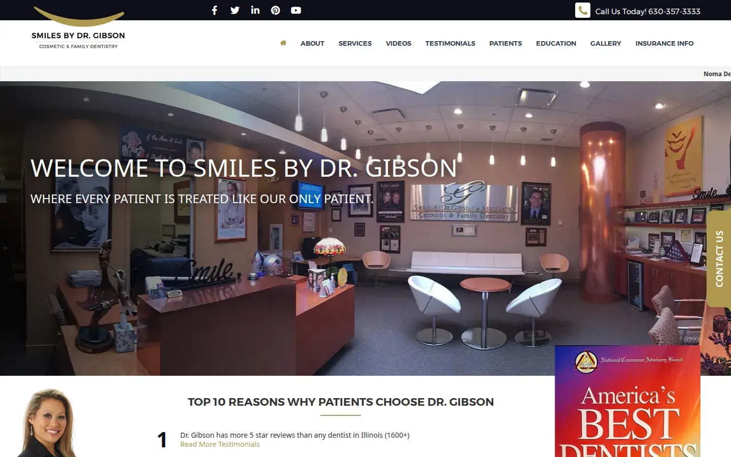 Homepage preview of Smiles by Dr. Gibson & Associates – Promenade Dental