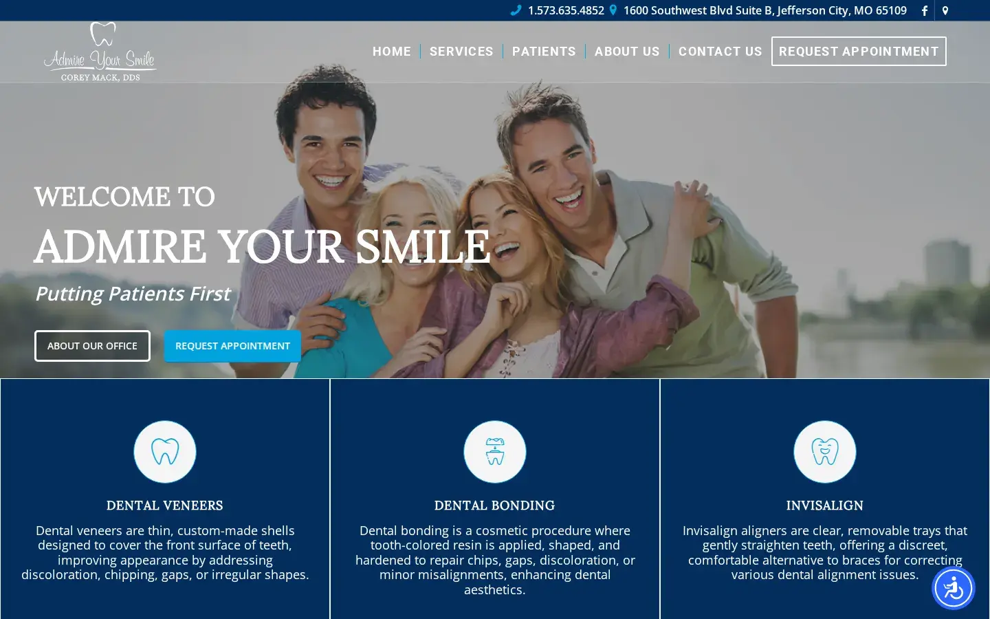 Homepage preview of Smiles For All