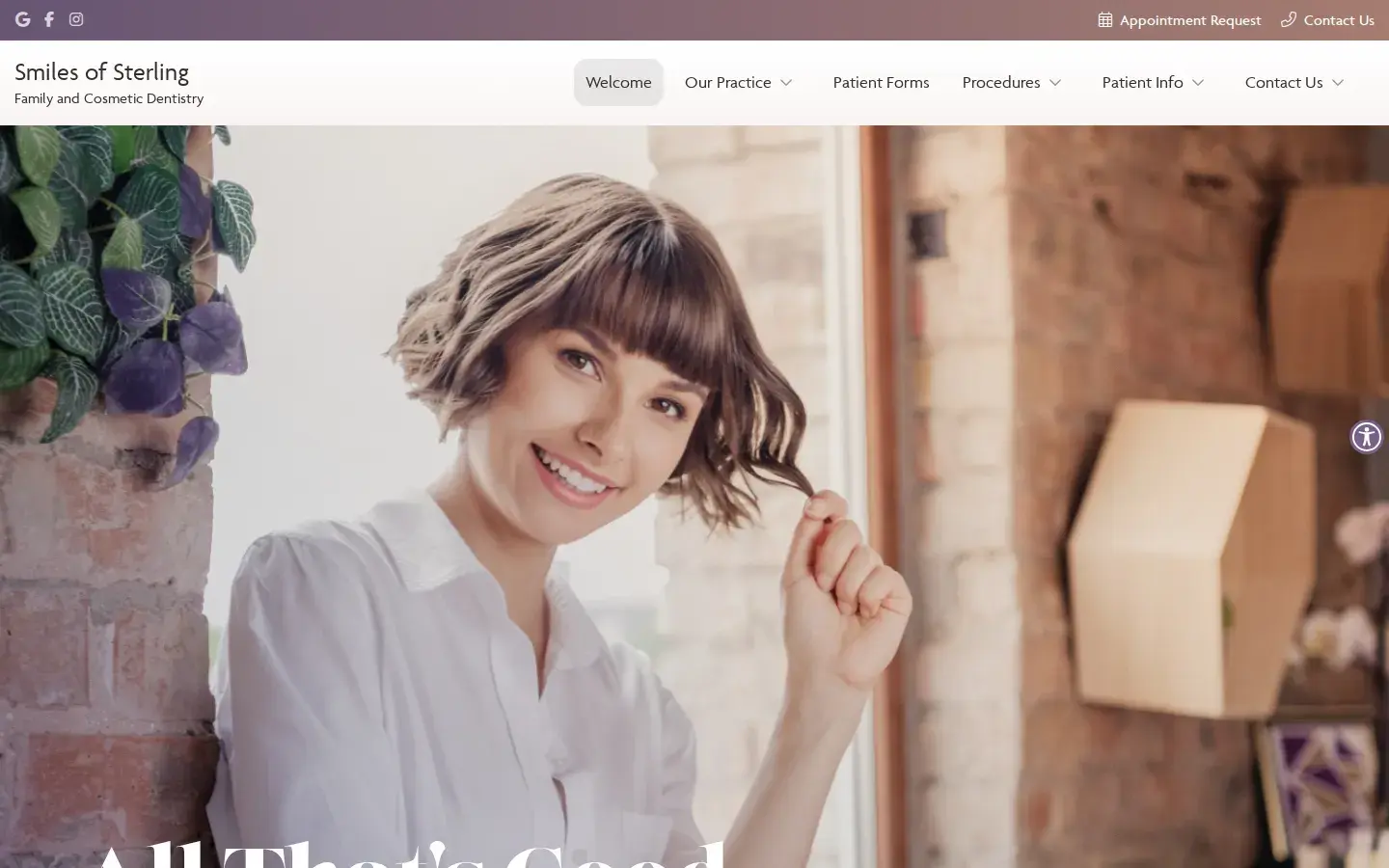 Homepage preview of Smiles of Sterling Dental Office