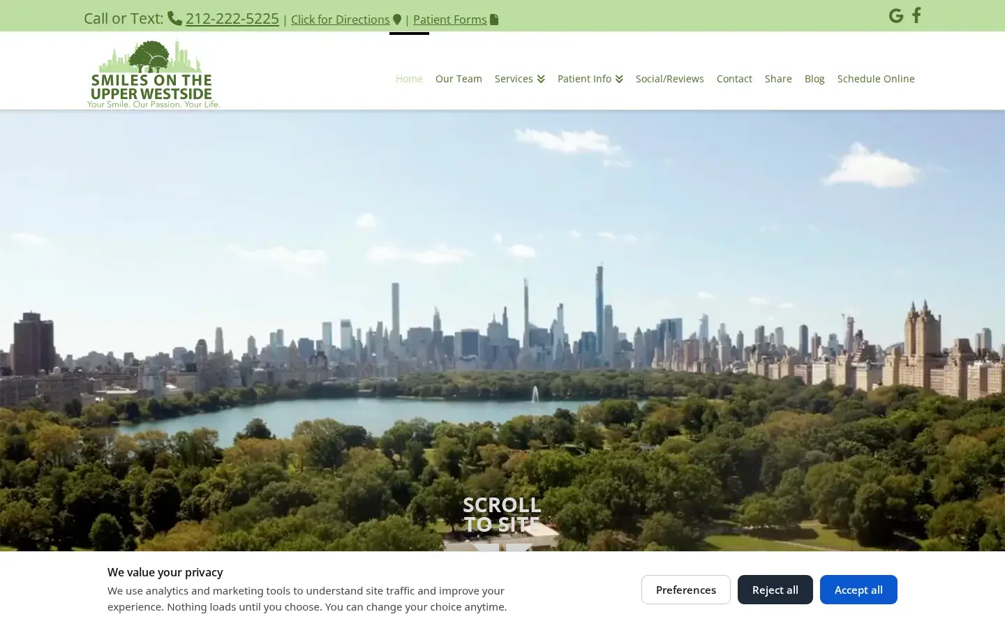 Homepage preview of Smiles on the Upper Westside