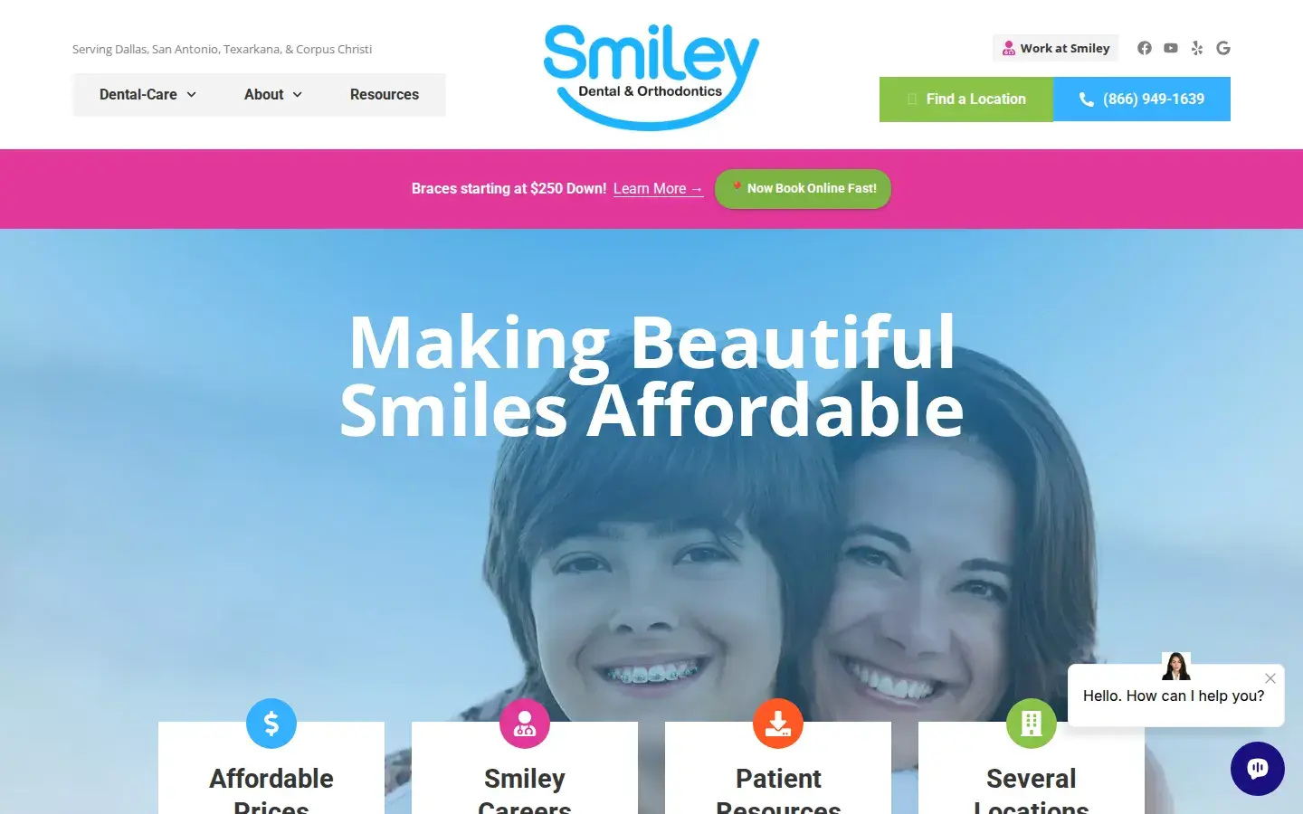 Homepage preview of Smiley Dental & Orthodontics