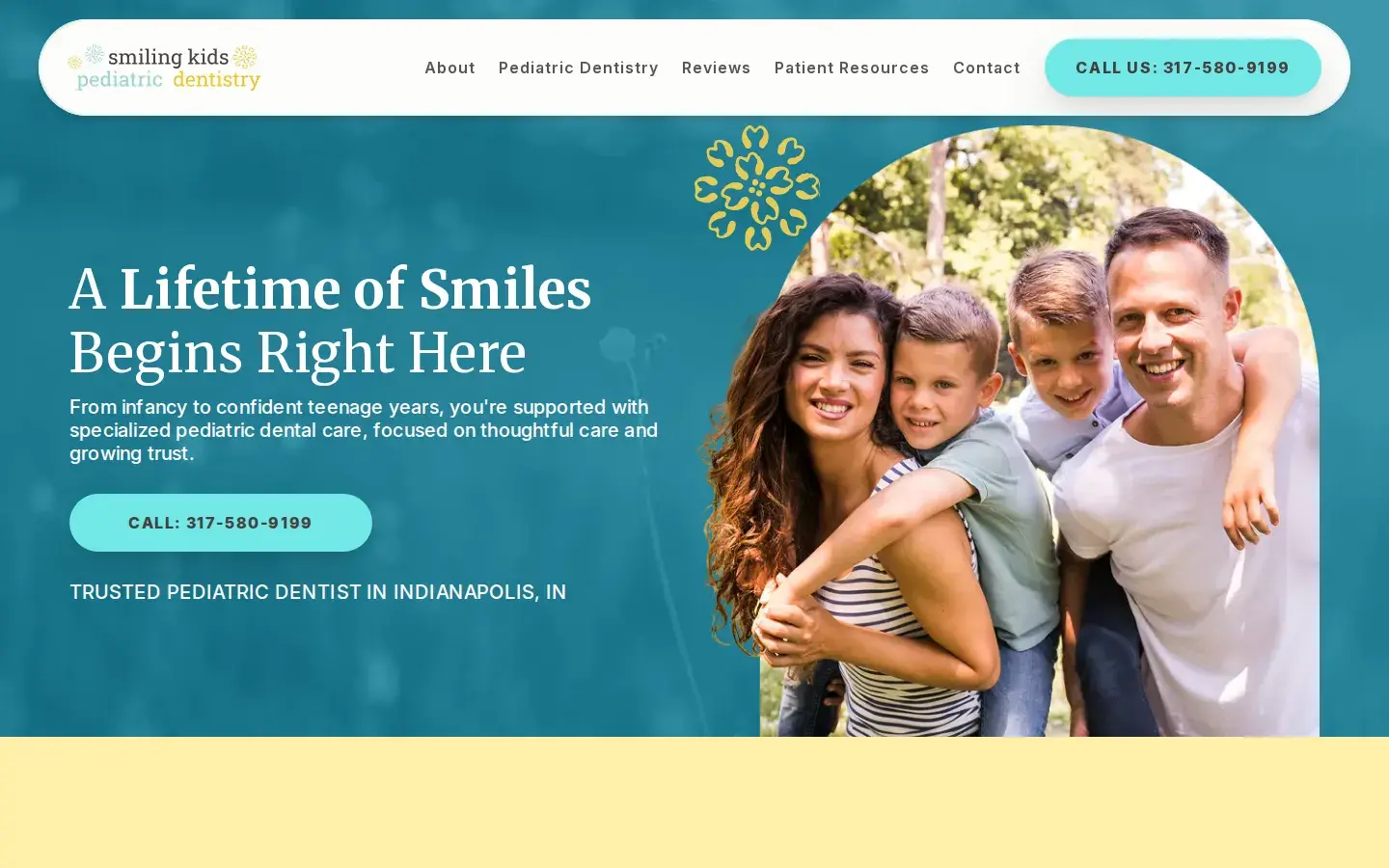 Homepage preview of Smiling Kids Pediatric Dentistry