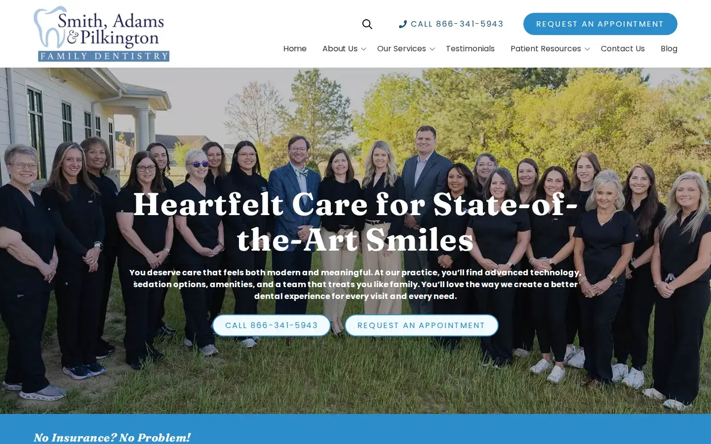 Homepage preview of Smith, Adams & Pilkington