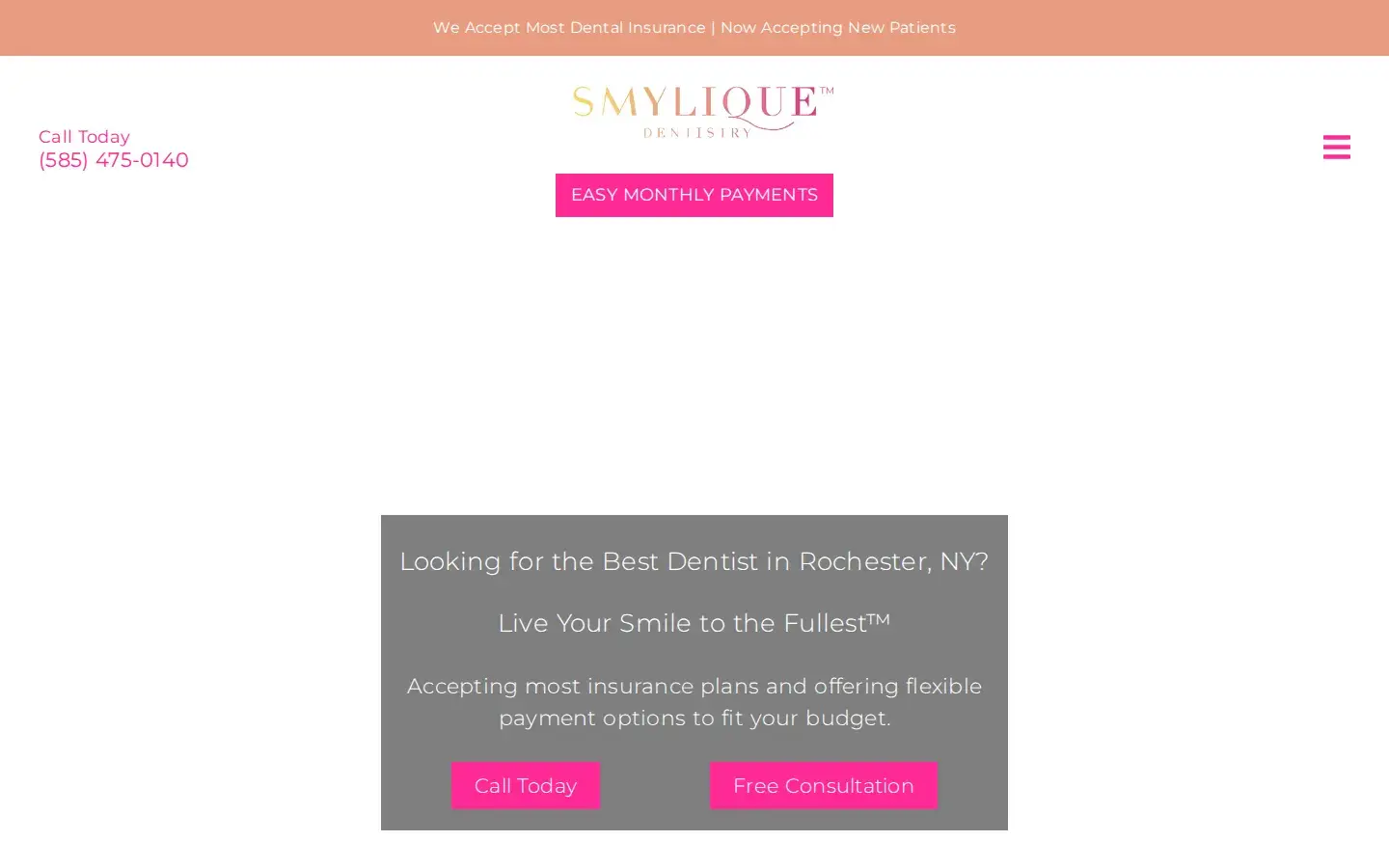 Homepage preview of Smylique Dentistry