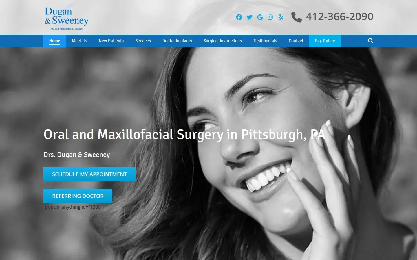 Homepage preview of Snyder & Dugan Oral Maxillofacial and Implant Surgery