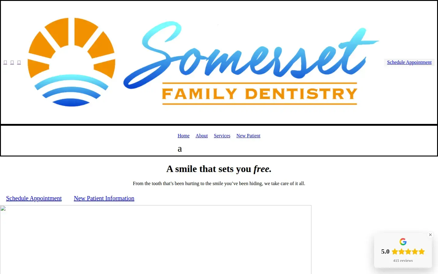 Homepage preview of Somerset Family Dentistry