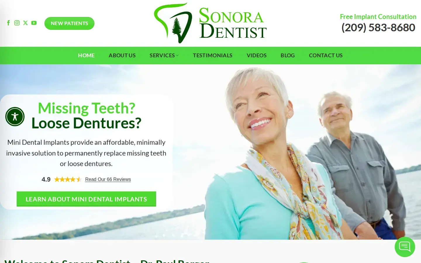 Homepage preview of Sonora Dentist