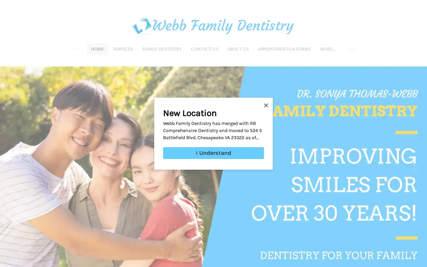Homepage preview of Sonya Thomas-Webb, D.D.S., P.C.