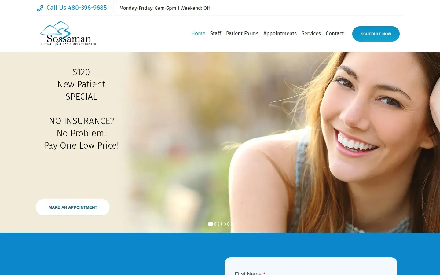 Homepage preview of Sossaman Dental Health Center