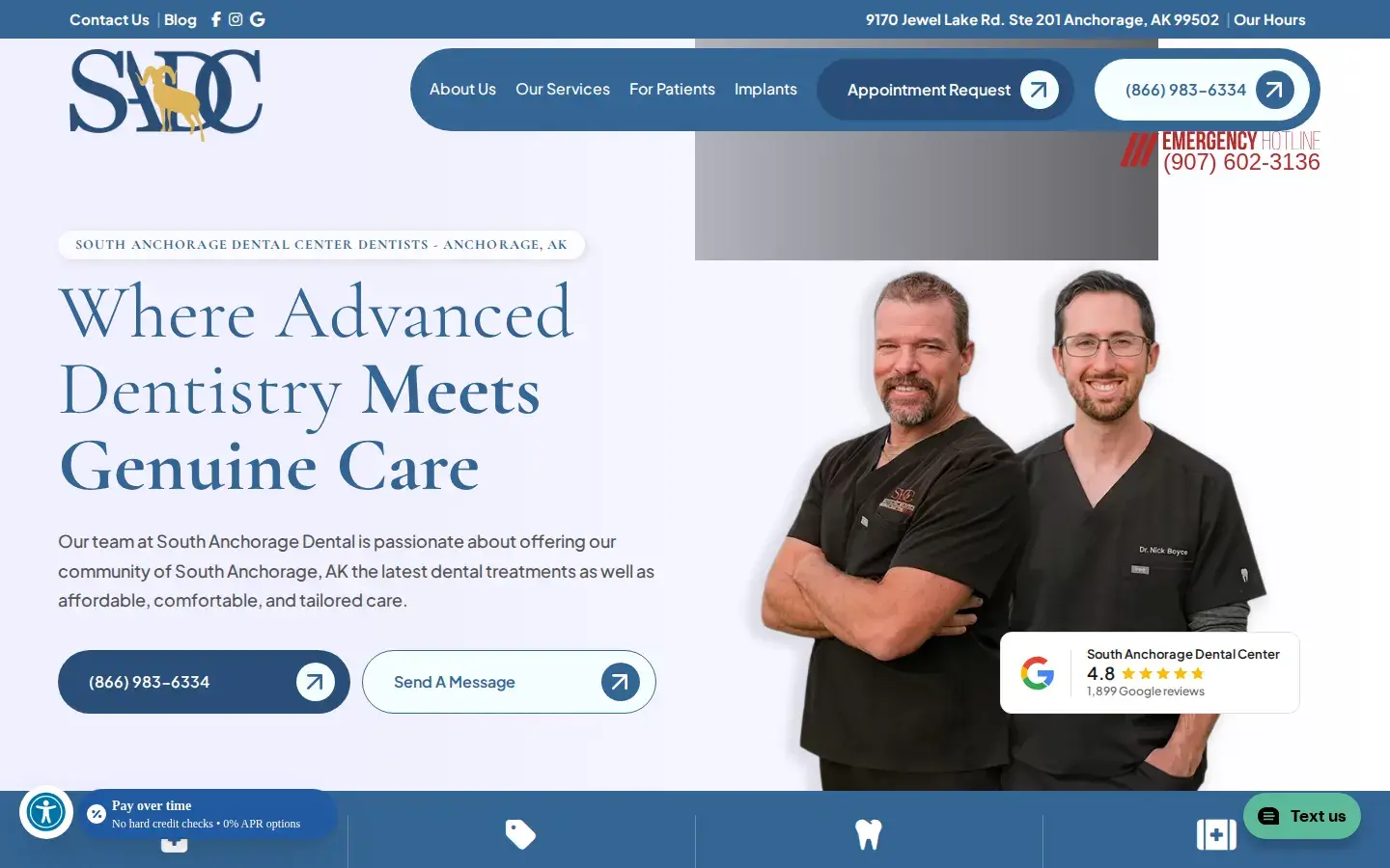 Homepage preview of South Anchorage Dental Center