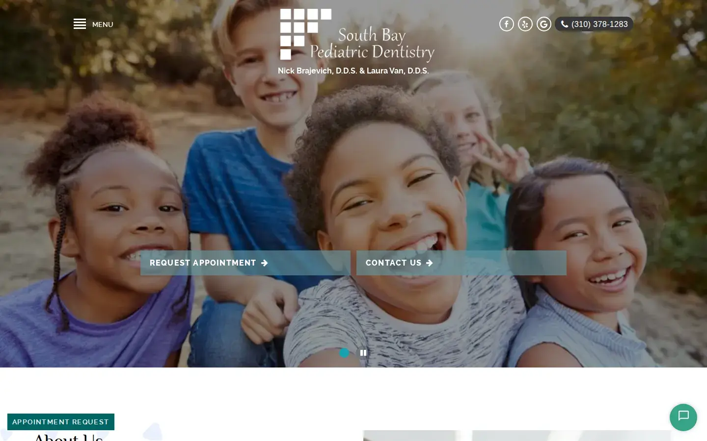 Homepage preview of South Bay Pediatric Dentistry