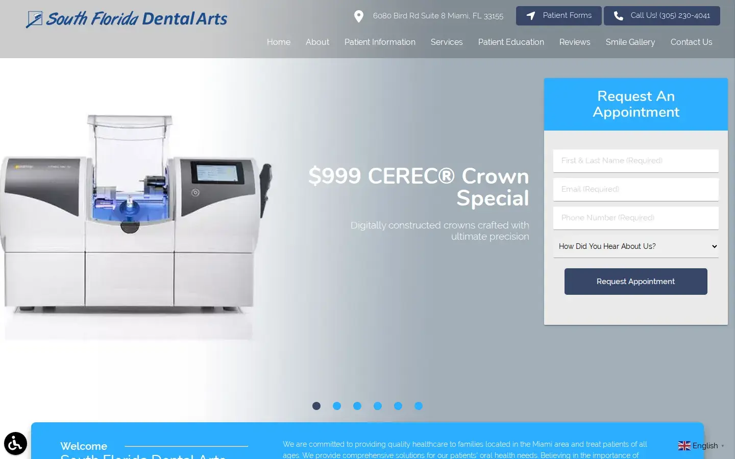 Homepage preview of South Florida Dental Arts